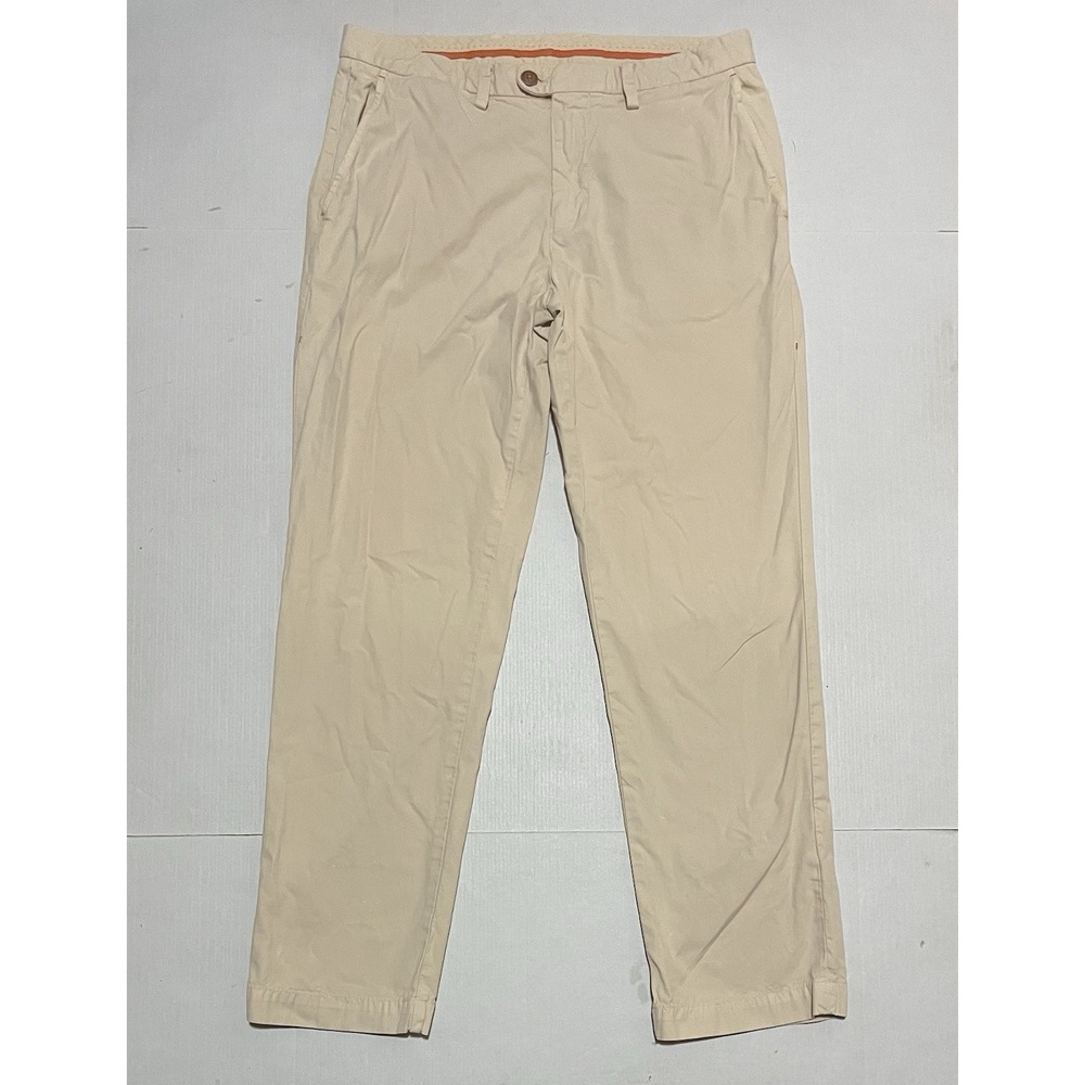 Tommy Bahama Pants Mens 32 X 30 Beige Chino Pima Cotton Khaki Twill Straight Leg